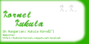 kornel kukula business card